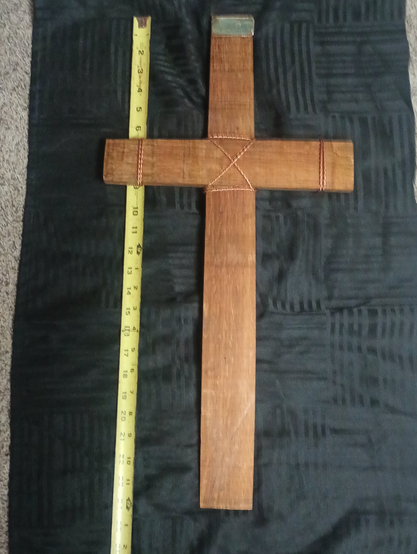 Large wine barrel stave cross