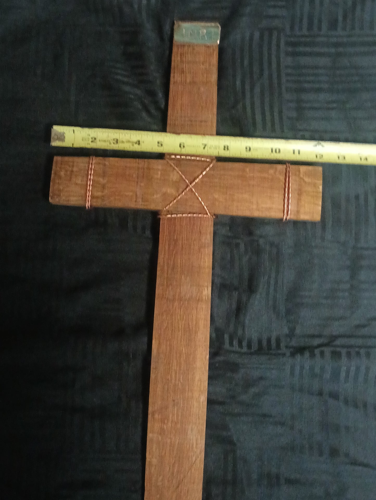 Large wine barrel stave cross