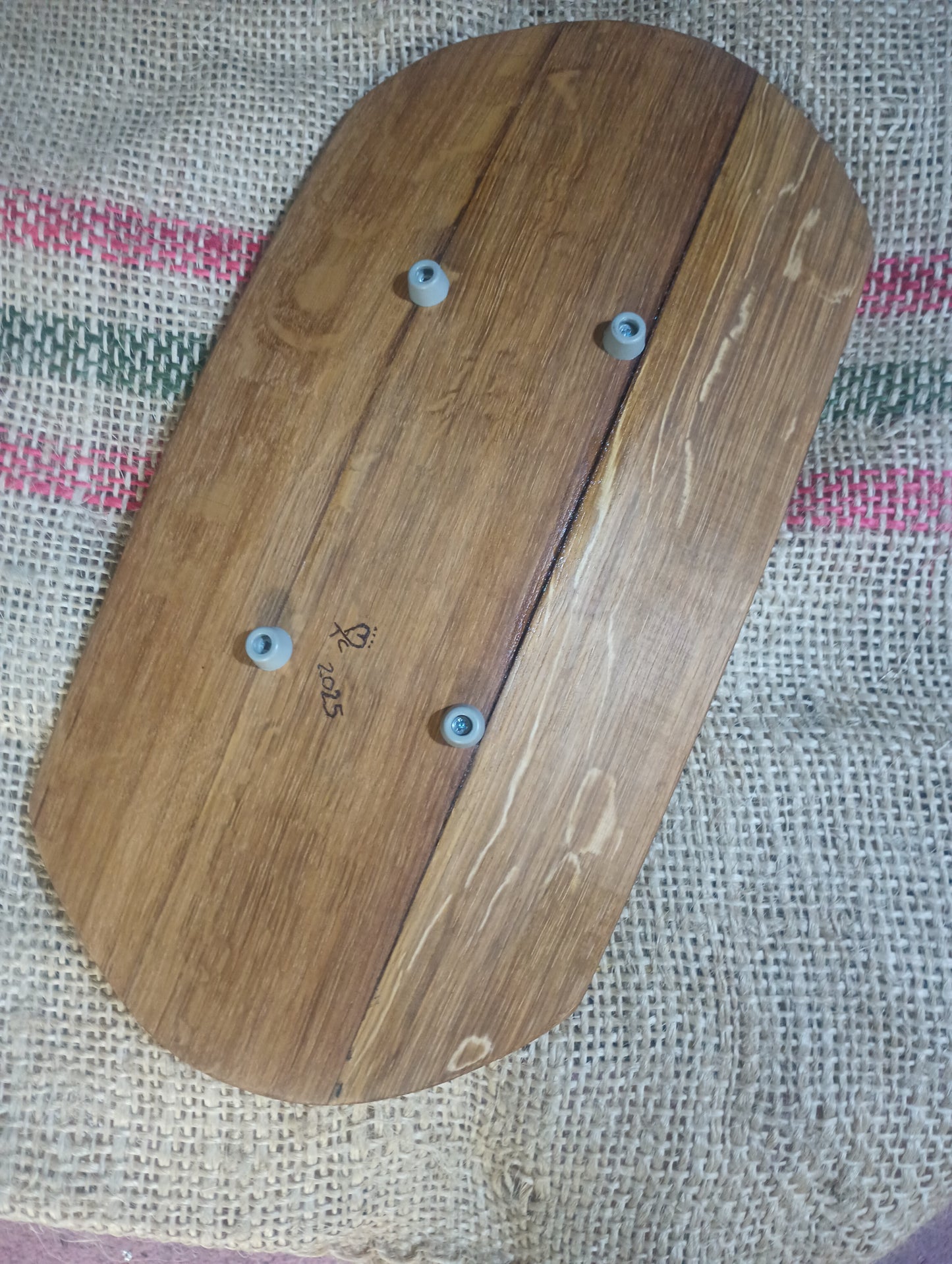 Wine barrel charcuterie board - no handles