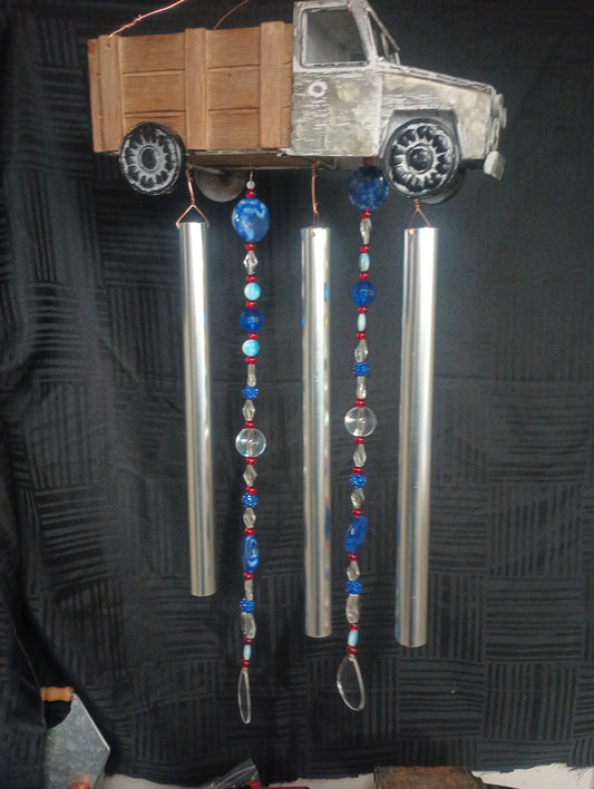 One-of-a-kind handmade chime - Patriotic Truck